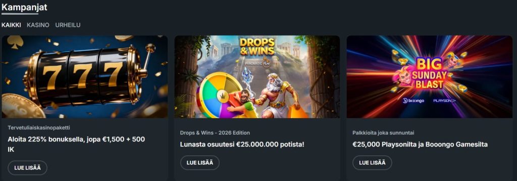 evobet kampanjat